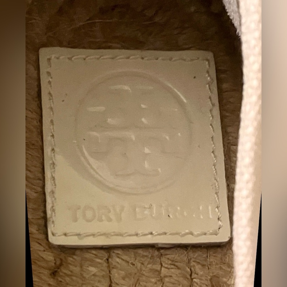 Tory Burch Poppy Espadrille Poppy Leather Canvas Cap Toe Pale Pink Size 9 NWOT - Picture 9 of 12